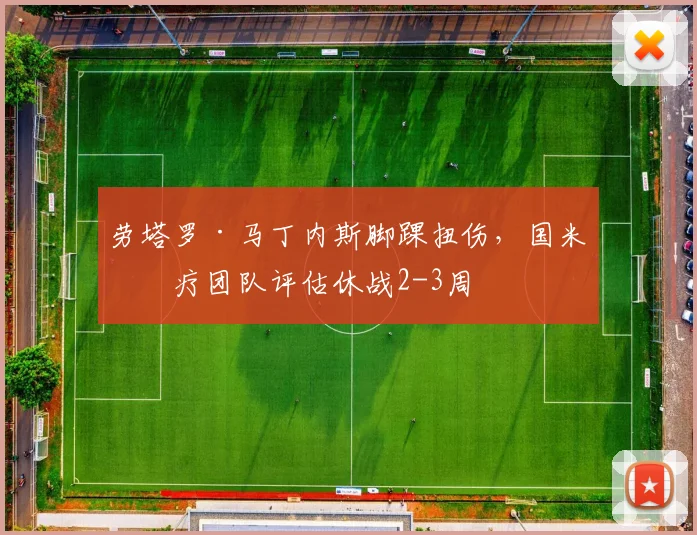 劳塔罗·马丁内斯脚踝扭伤,国米医疗团队评估休战2-3周